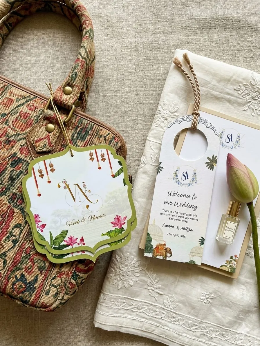 Illustrated Wedding Timeline — Tent Cards & Itinerary luxury wedding stationery designed by StationeryWalaa