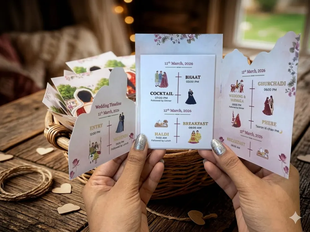 Kochar Destination Itinerary — Destination & NRI Invitations luxury wedding stationery designed by StationeryWalaa